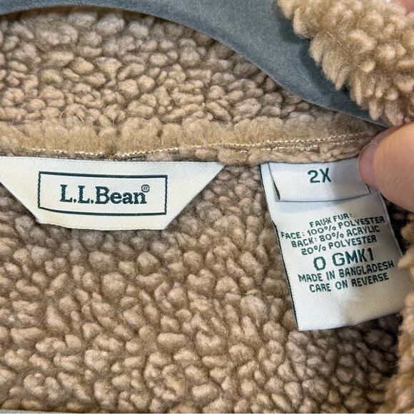 L.L. Bean Tan Teddy Jacket Cozy and Versatile. Size 2X. Excellent condition! - Picture 3 of 5